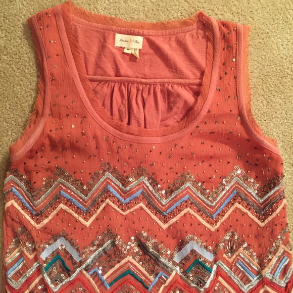 Anthropologie Meadow Rue Antica Beaded Tank - Picture 5 of 7